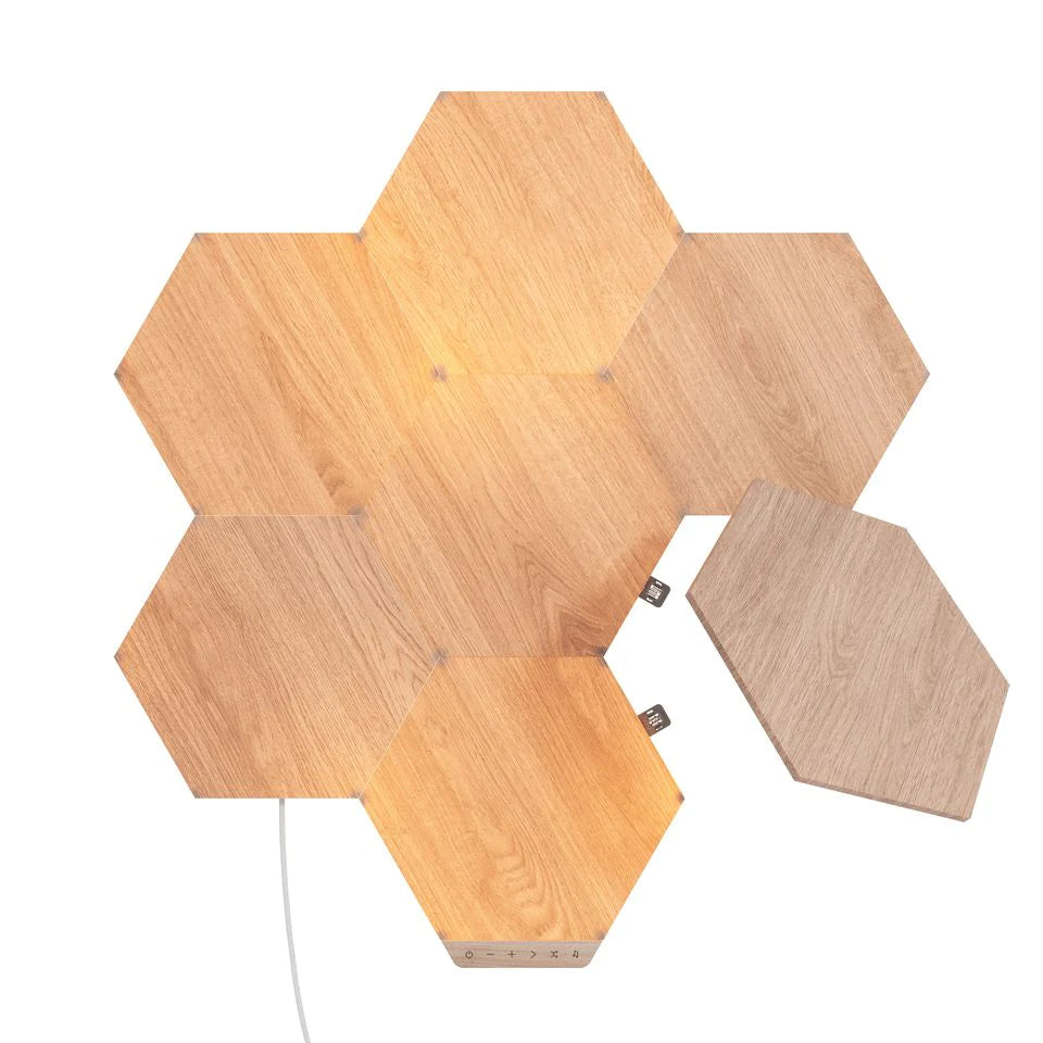 Nanoleaf Elements Starter Kit 木紋六角形智能燈板入門套裝 (7塊)【香港行貨】 - eDigiBuy