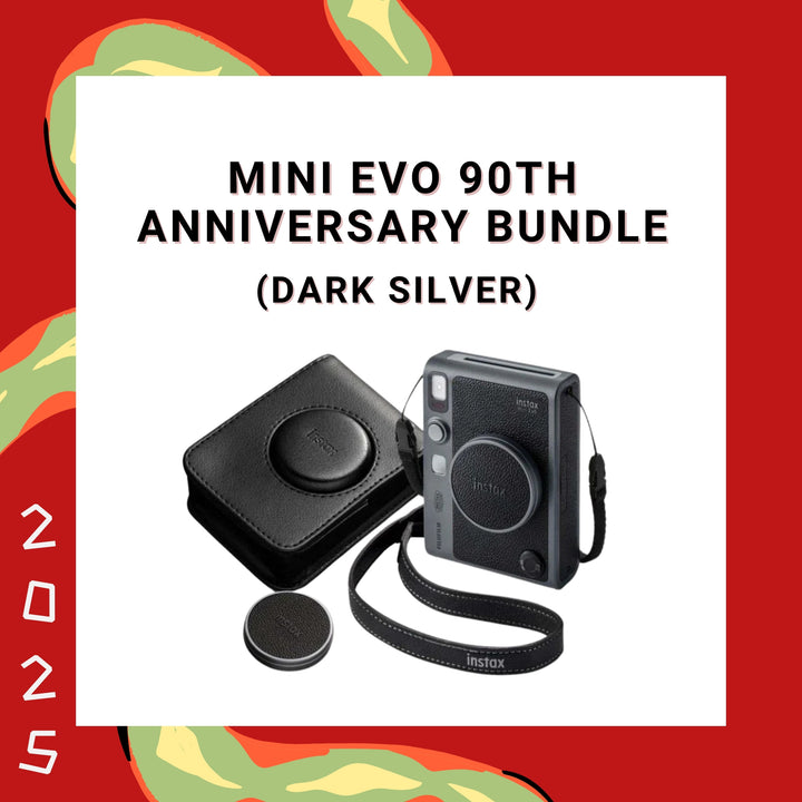 Fujifilm Instax Mini Evo 90th Anniversary Bundle 兩用即影即有相機 (Type-C)  (Dark Silver)【平行進口】