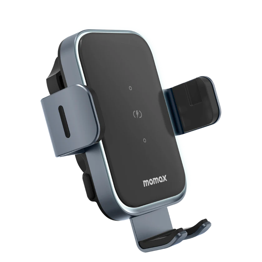 Momax Q.Mount Smart 6 Dual Coil Wireless Car Charging Stand (Space Gray) CM26E [Licensed in Hong Kong]