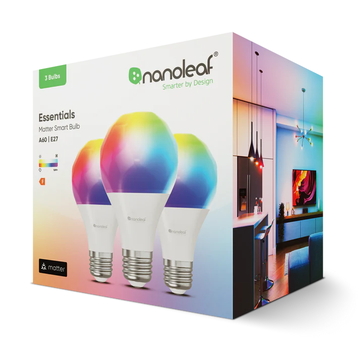 Nanoleaf Essentials A60|E27 智能燈泡 (3個裝) (兼容Matter)【香港行貨】 - eDigiBuy