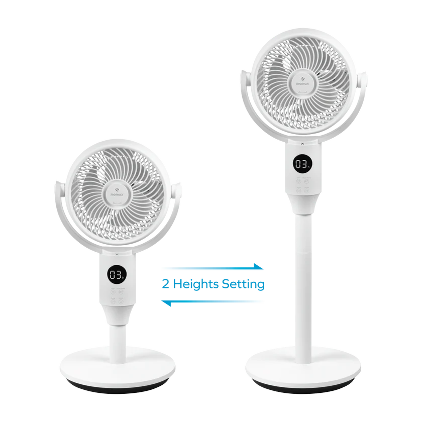 Momax Airoma Tower 3D floor air circulation fan (white) IF17UKW [Hong Kong licensed] 