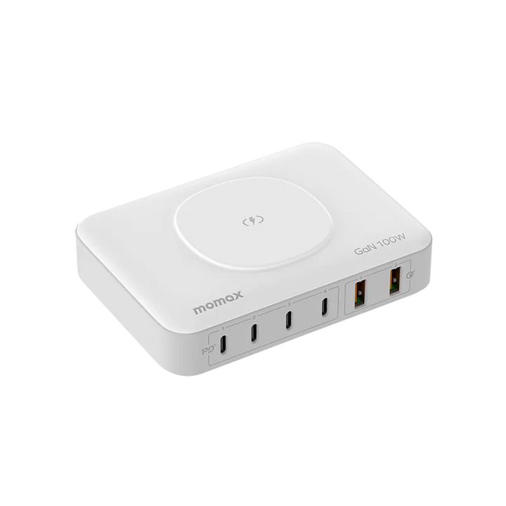 Momax Q.PLUG BOX GaN100W六輸出連無線充桌面充電器【香港行貨】 - eDigiBuy