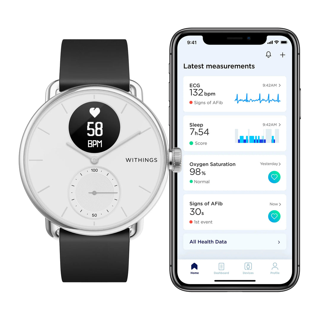 Withings ScanWatch 智能手錶 38mm【香港行貨】 - eDigiBuy