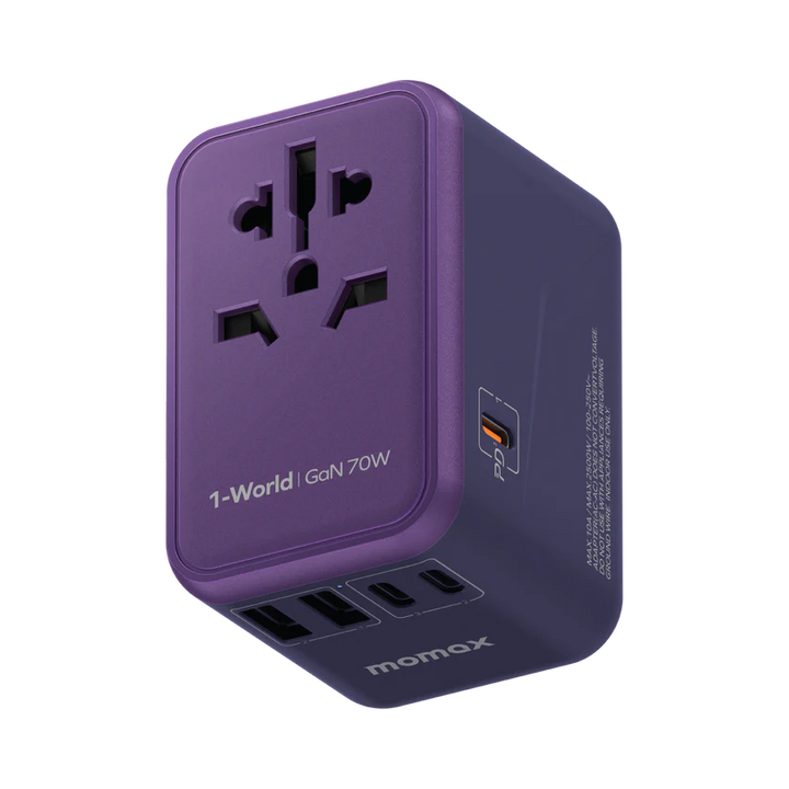 Momax 1-World 70W GaN Convenient Travel Socket UA8AUK [Licensed in Hong Kong]