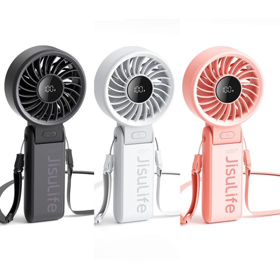 Jisulife 幾素 Handheld Fan Life7 掛頸座檯手提三用充電風扇【香港行貨】